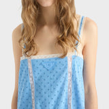 Eyelet lace mini-dress