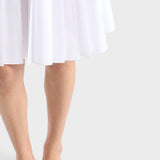 Pleated poplin shirt dress