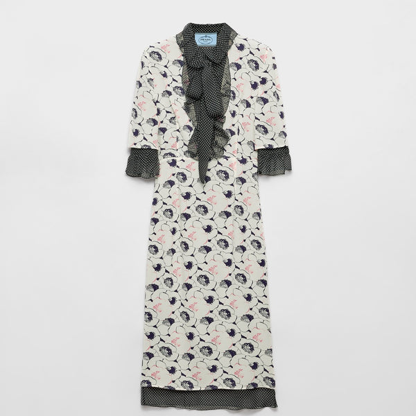 Printed georgette dress