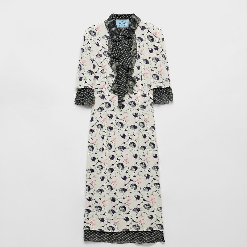 Printed georgette dress