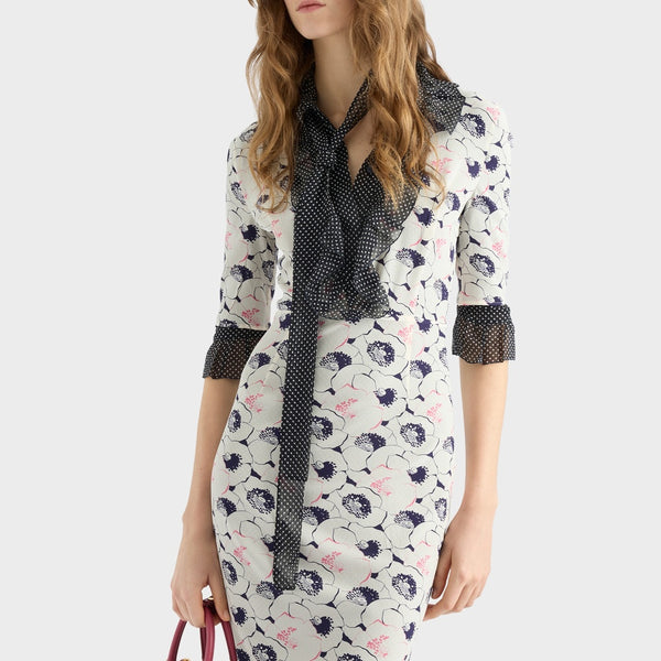 Printed georgette dress