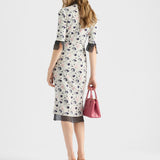 Printed georgette dress