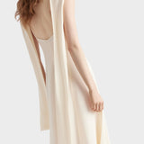 Asymmetrical satin crepe dress