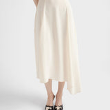 Asymmetrical satin crepe dress