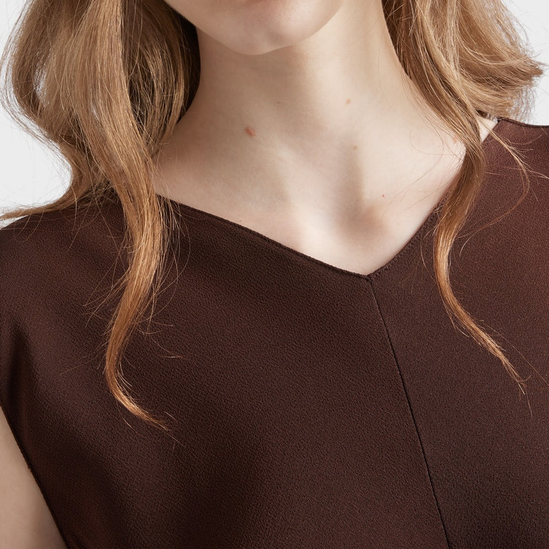 Satin crepe midi-dress