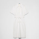 Poplin and satin dress