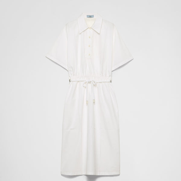 Poplin and satin dress