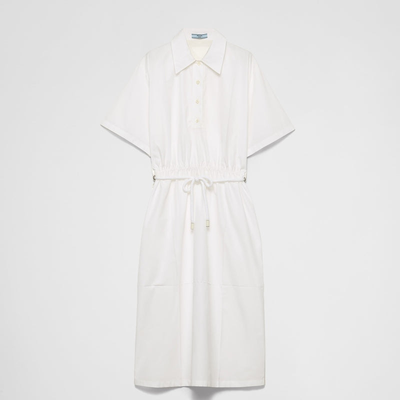 Poplin and satin dress