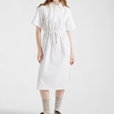 Poplin and satin dress