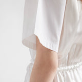 Poplin and satin dress