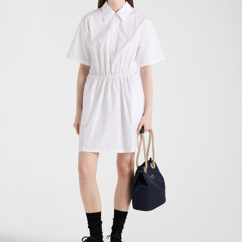 Poplin mini-dress