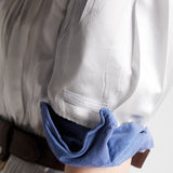 Embroidered satin midi-dress