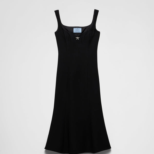 Embroidered cady dress