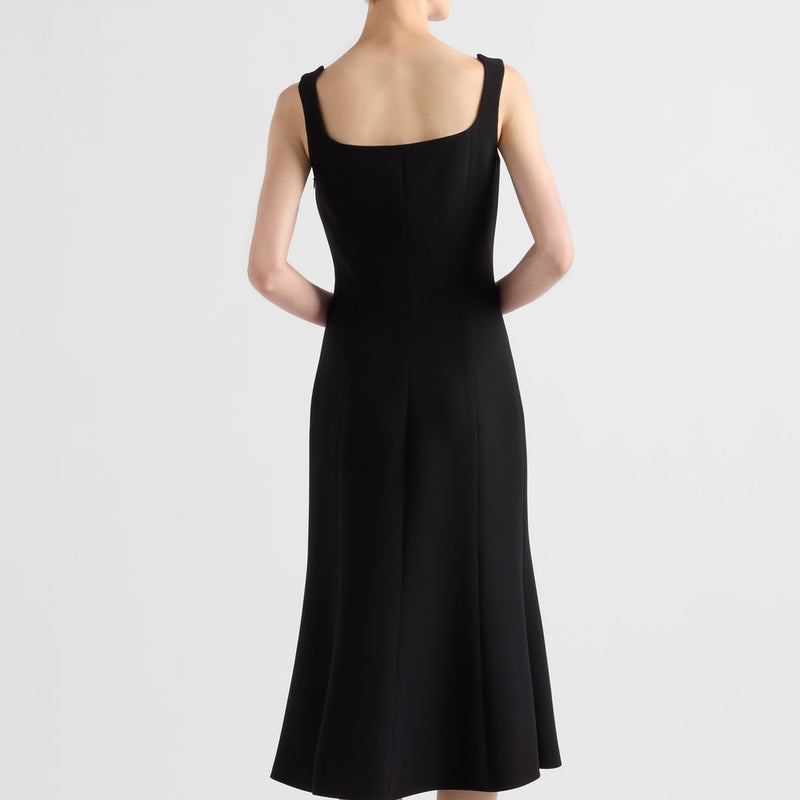 Embroidered cady dress