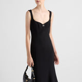 Embroidered cady dress