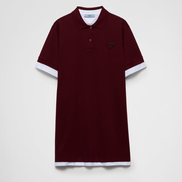 Piqué and jersey dress