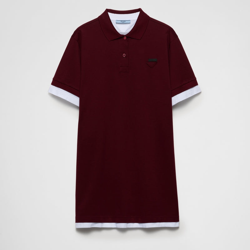 Piqué and jersey dress