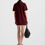 Piqué and jersey dress