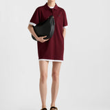 Piqué and jersey dress