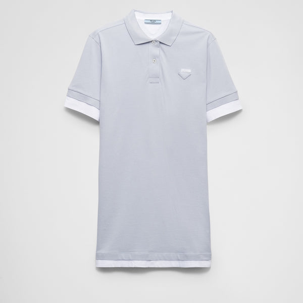 Piqué and jersey dress