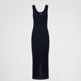 Ribbed knit cotton dress