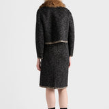 Single-breasted double tweed jacket