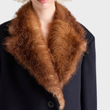 Single-breasted cloth coat