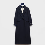 Single-breasted natté fabric coat