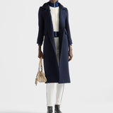 Single-breasted natté fabric coat