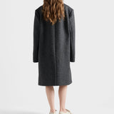 Single-breasted chevron wool jacket