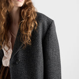 Single-breasted chevron wool jacket