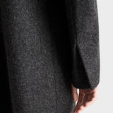 Shetland wool coat with jewel buttons