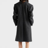 Shetland wool coat with jewel buttons