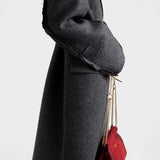 Single-breasted shetland wool coat