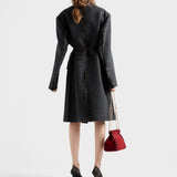 Single-breasted shetland wool coat