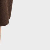 Single-breasted shetland wool coat