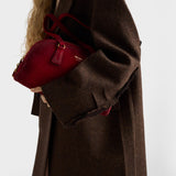 Single-breasted shetland wool coat