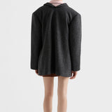 Single-breasted shetland wool jacket