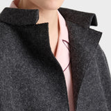 Single-breasted shetland wool jacket