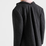 Single-breasted shetland wool jacket