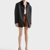 Single-breasted shetland wool jacket