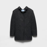 Single-breasted shetland wool jacket