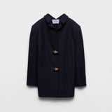 Shetland wool jacket with jewel buttons