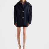 Shetland wool jacket with jewel buttons