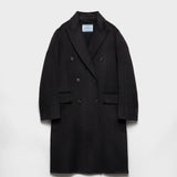 Double-breasted double cashwool coat