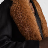 Double-breasted double cashwool coat