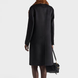 Double-breasted double cashwool coat