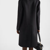 Double-breasted double cashwool coat