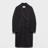 Double-breasted double cashwool coat