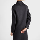 Double-breasted double cashwool coat